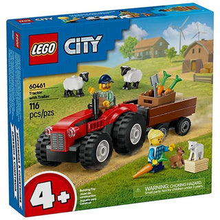Lego City Great Vehicles Red Farm Tractor With Trailer and Sheep 116pcs