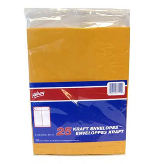 Kraft Envelopes 9in x 12in 25pk