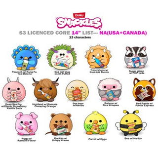 Snackles Core Licensed Series 3 Plush 14" D6