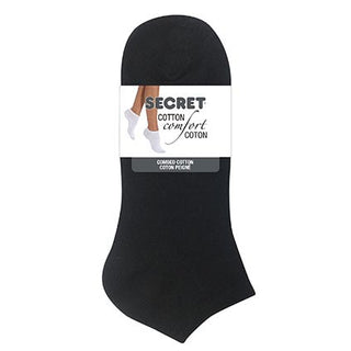 Secret 06964A Ladies 3pk Low Cut Plain Black Size 9 to 11 D3