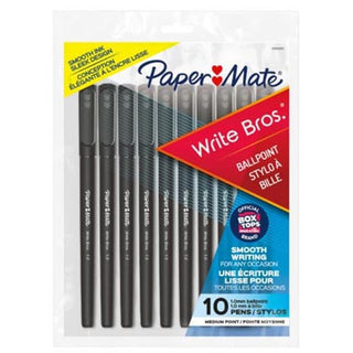 Paper Mate Write Bros Ballpoint Pen 1.0mm Black 10pk