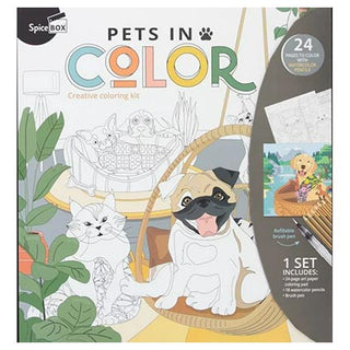 Spice Box Sketch Plus Pets In Color