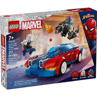 Lego Marvel SpiderMan Race Car and Venom Green Goblin 227pc