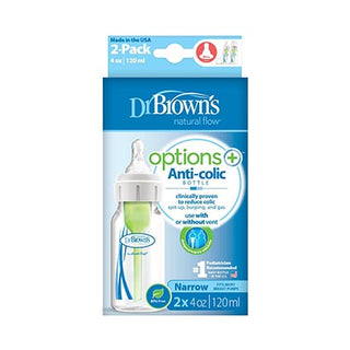 Dr Browns Options Narrow AntiColic Baby Bottle 4oz 2pk