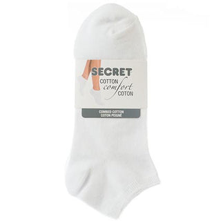 Secret 06964A Ladies 3pk Low Cut Plain White Size 9 to 11 D3