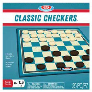 Ideal Solid Wood 10In Checkers Set