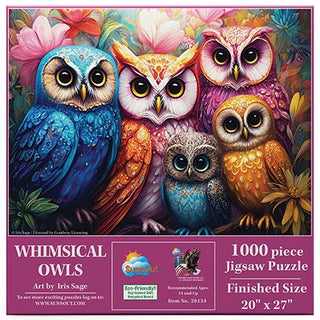 Sunsout Puzzle 1000pc Whimsical Owls