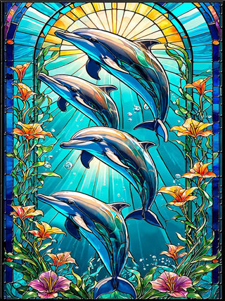 Sunsout Puzzle 1000pc Dolphin Leap