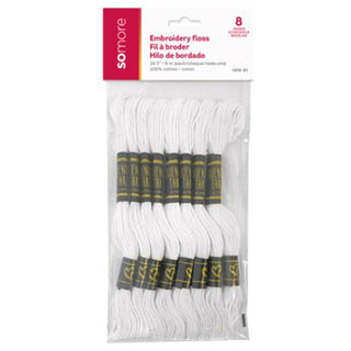 Symak Embroidery Floss White 8pc