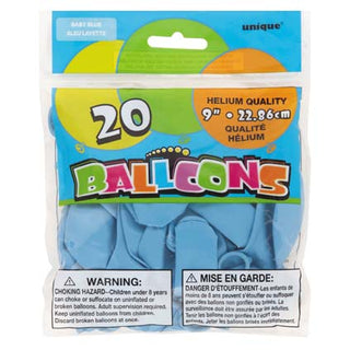 Balloons Baby Blue 9in 20pk