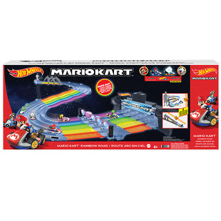 Hot Wheels Mario Kart Rainbow Road Track Set