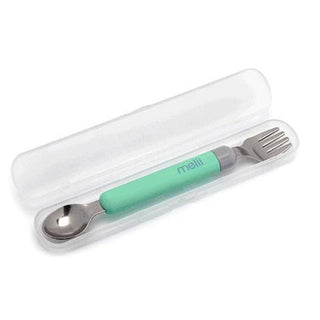 Melii Spork On The Go Mint and Grey