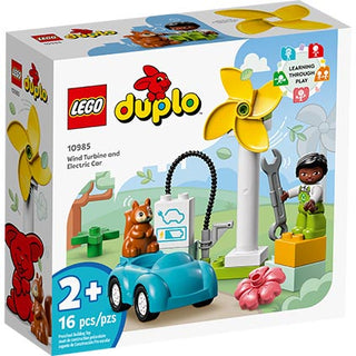 Lego Duplo Town Wind Turbine and Electric Car 16pc