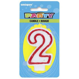 Deluxe Number 2 Birthday Candle