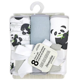 Grey Hooded Towel 8pc Set Asst