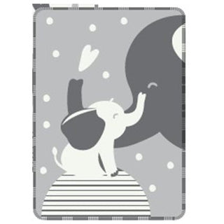 Simmons Super Soft Blurry Jacquard Blanket Elephant Grey