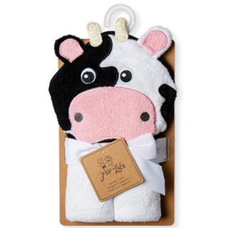 White and Black Cow Hooded Towel