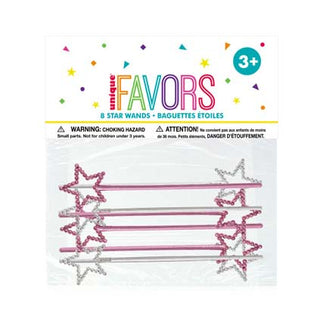Party Favours Mini Star Wands 8pk
