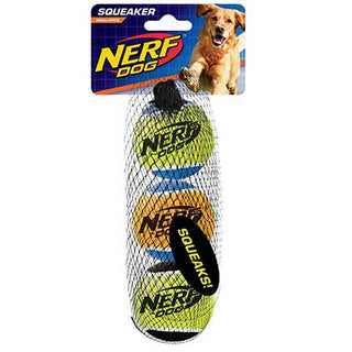 Nerf Dog Squeaker Tennis Ball Small 2in 3pk