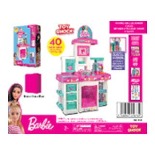 Barbie Large Kitchen Play Set 40 pc with Lights and Sounds