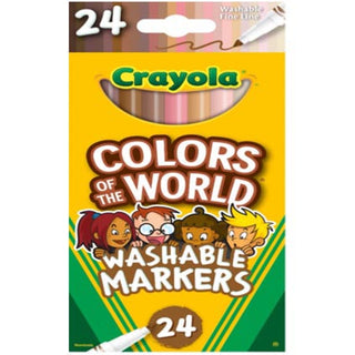 Crayola Colour Of The World Fine Line Markers 24pk
