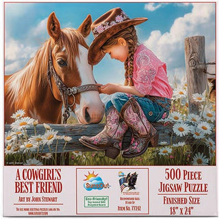 Sunsout Puzzle 500pc A Cowgirl's Best Friend