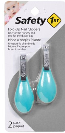 Safety 1st Fold up Nail Clippers Grey 2pk