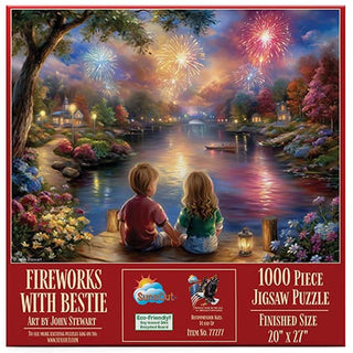 Sunsout Puzzle 1000pc Fireworks with Besties