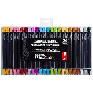 Zebra Zensations Retractable Coloured Pencils 24pk