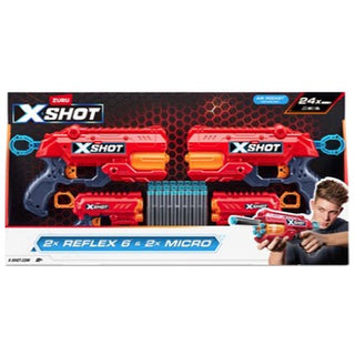 X Shot Excel Series 1 Combo Pack 2Pk Reflex 6 And 2Pk Micro 2.0