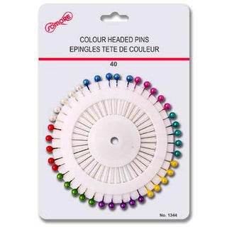 Symak Colour Headed Pins 40pk