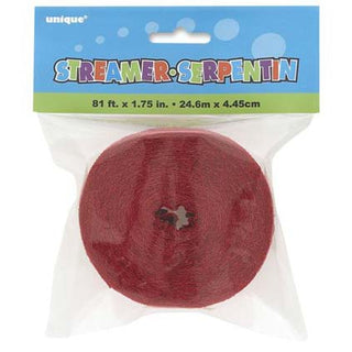 Red Crepe Streamer 81ft