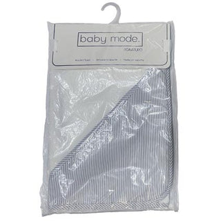 Grey and White Stripe Hooded Towel