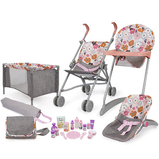 509 21 pc Doll Play Set Melange Grey