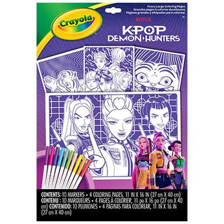 Crayola K Pop Demon Hunters Large Fuzzy Coloring Pages