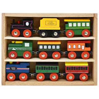 Wooden Train Set 9pc
