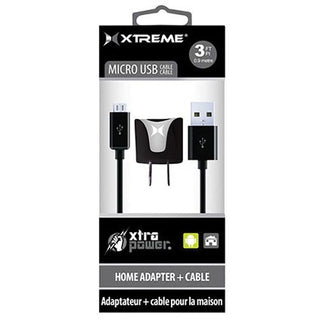 USB Home Charger With Micro USB Cable Black 1 AMP