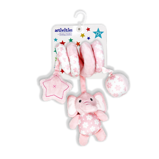 Pink Bunny Spiral Activity Toy