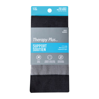 Therapy 59109A Plus Mens Colour Block Compression Knee Length 1Pr Blk Sz 10 to 13 D3