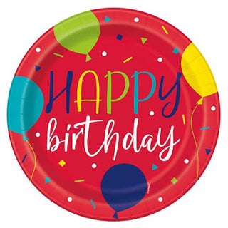 Balloon Party Birthday 9in Plates 8pk