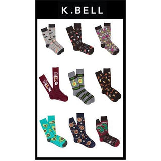 K Bell Men Food Socks Shipper 54 Units D1