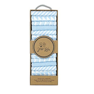 Blue Zigzag Washcloth 16pc