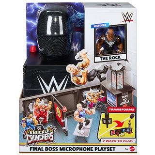 WWE Knuckle Crunchers The Rock Microphone Playset
