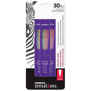 Zebra Zensations Coloured Pencil Refills 30pk