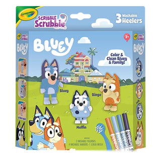 Crayola Scrible Scrubbie Bluey 3ct
