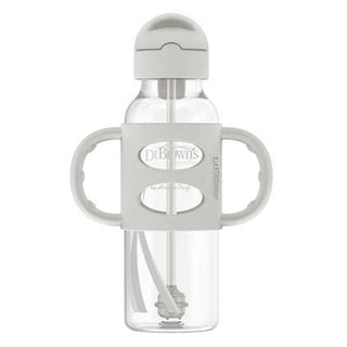 Dr Browns Narrow Sippy Straw Bottle with Silicone Handles 8oz