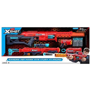 X Shot Excel Series 1 Combo Pack Ranger X8 and Hawk Eye and Fury 4 and Micro 2.0