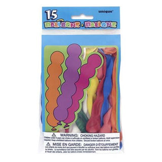 Squiggly Balloons 15pk