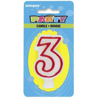 Deluxe Number 3 Birthday Candle