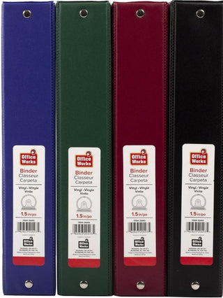 Vinyl Binder 3 Ring 1.5In Asst